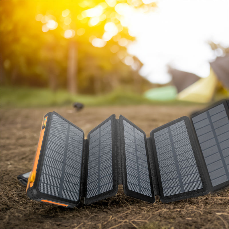 Ausverkauf: Solar Powerbank Extreme 2.0 - 6 faltbare Panels - USB-C Fast Charging Testsieger mit 25000mAh