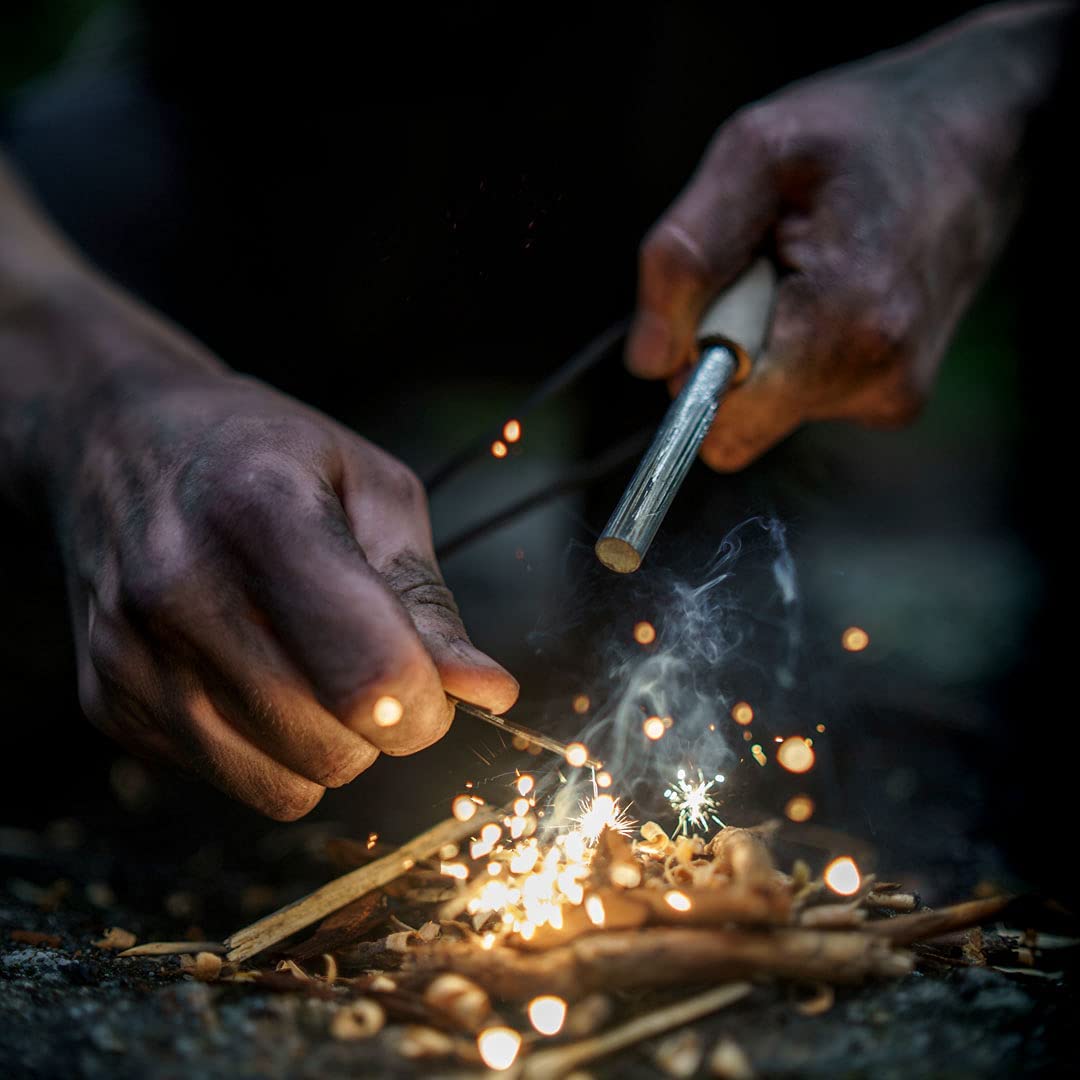 Premium firesteel - magnesiumstav med nödarmband