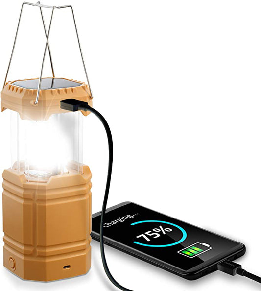 Solar Camping Handvev Lykta, Bärbar Ultra Bright LED-ficklampa, 30-35 timmars körtid, USB-laddare, 3000mAh Power Bank, Utomhus Elektronisk Lykta, Vandringsläsning, Nödsituation