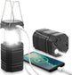 3 i 1-ljus - nödljus - sol-/LED-lampa - 80 lumen - campinglykta - nödströmkälla - lampa med powerbank-funktion - nödutrustning - nödladdare