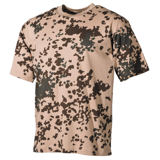 US T-shirt, halvärm, BW tropiskt kamouflage, 170 g/m²