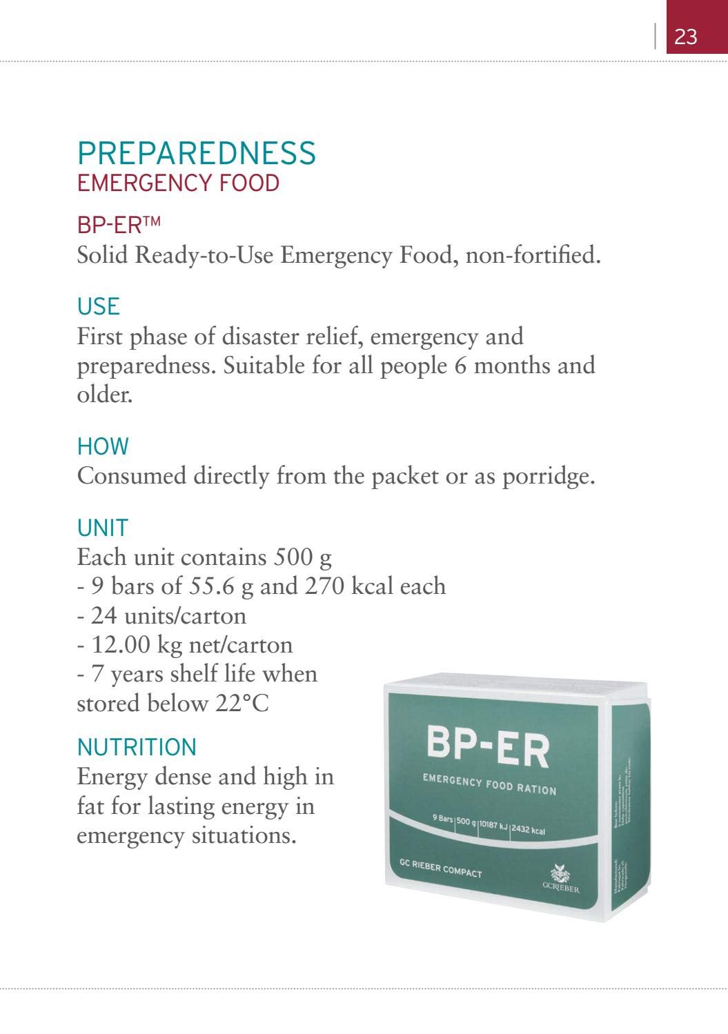 Nödranson BP-ER 7 dagar ca 17500kcal - Kompakt, hållbar, lätt nödmat BP-ER