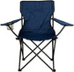 Nexos set med 2 fiskestolar, hopfällbara stolar, campingstolar, fällbara stolar med armstöd och mugghållare, praktisk, robust, ljusblå