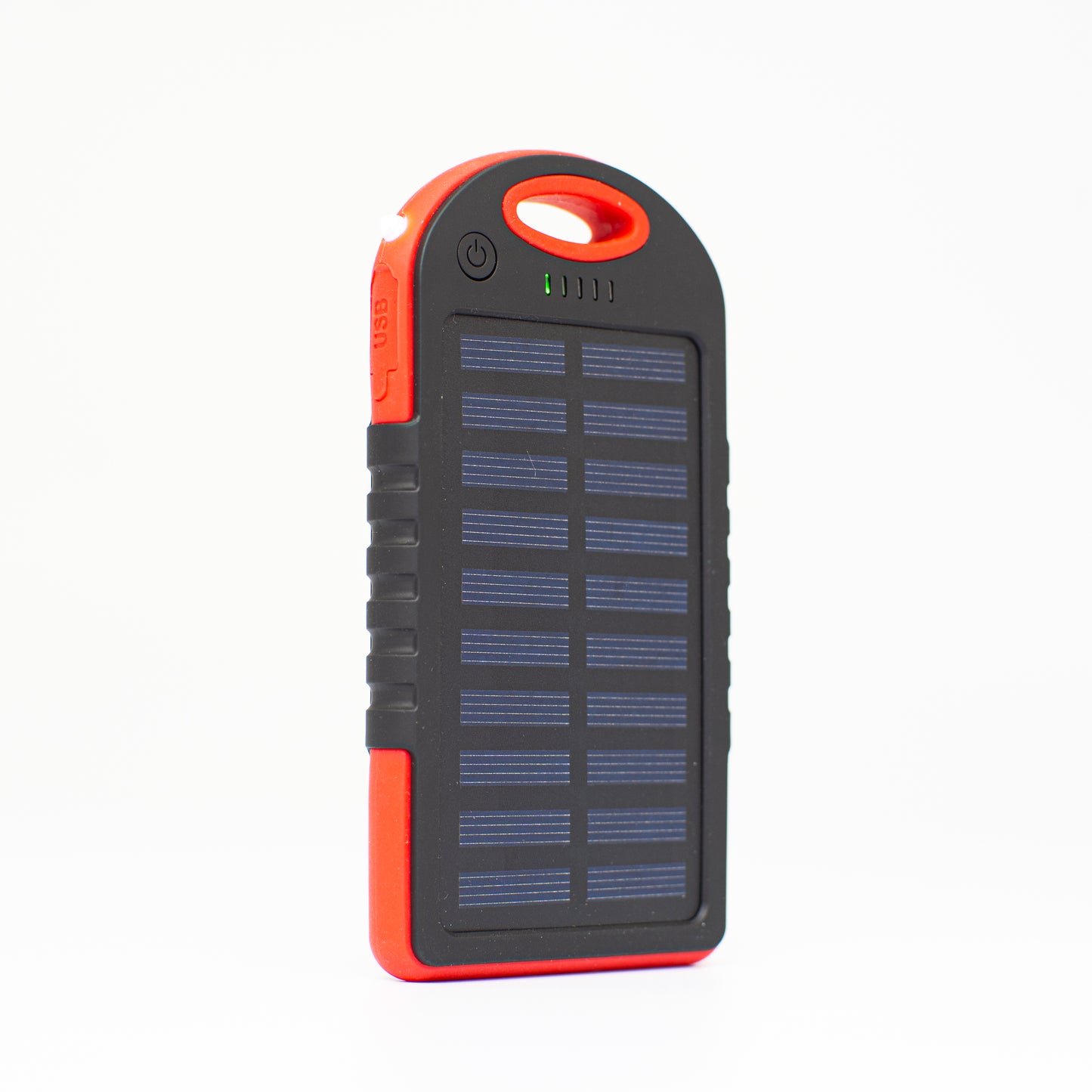 Solenergibank Premium solpanel med powerbank, lampa och 2x USB Out - laddar direkt med solen för nödström