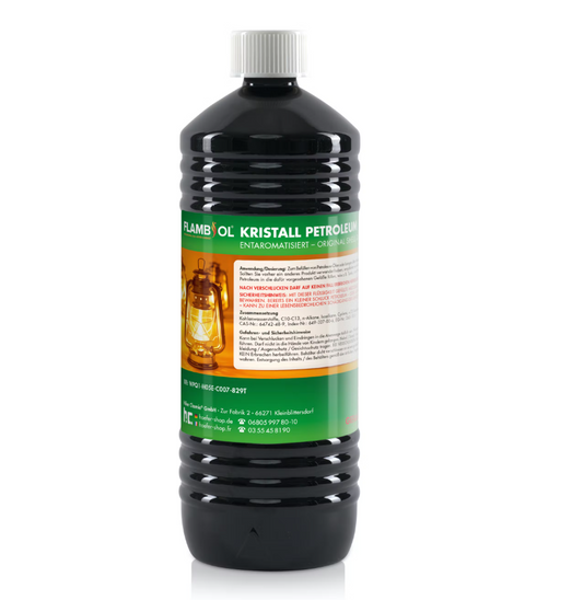 Petroleumolja - eldningsolja - 1 L - lämplig för petroleumkaminer och orkanlyktor