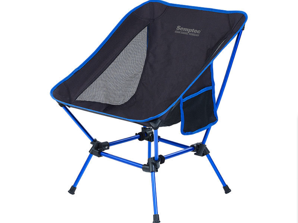 Campingstol - hopfällbar stol med 2 sitthöjder - lätt, upp till 120 kg