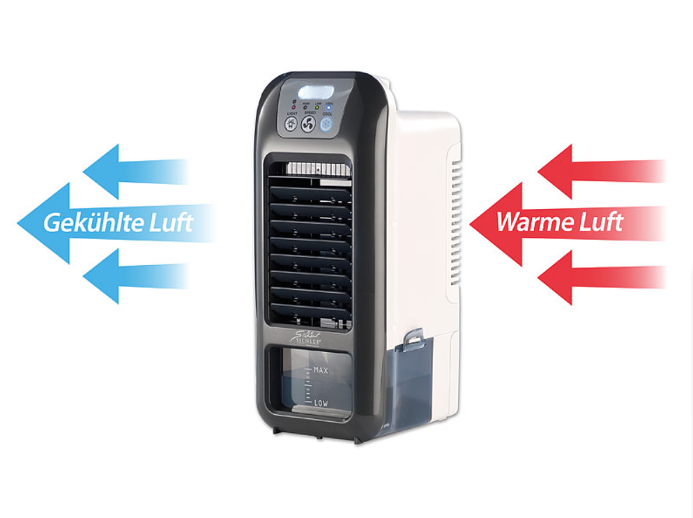 Varmtemperaturluftkylare - Mot torr luft - Bärbar evaporativ kylare - Kylare - Minikylare - 9W - Nödkylare/nödkylning - Vattenkylning/kylning - Evaporativ teknologi
