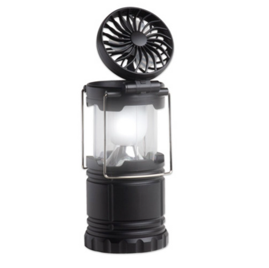 Lampa med fläkt - ljus/lykta/armatur - nödljus - kyla - ljuskälla - ljusförsörjning - nödljuskälla - campingljus/lykta - utomhusljus