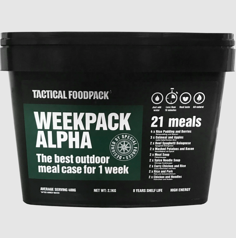 Tactical Foodpack Premium Week Pack - Alpha - 2080 gram - 21 måltider