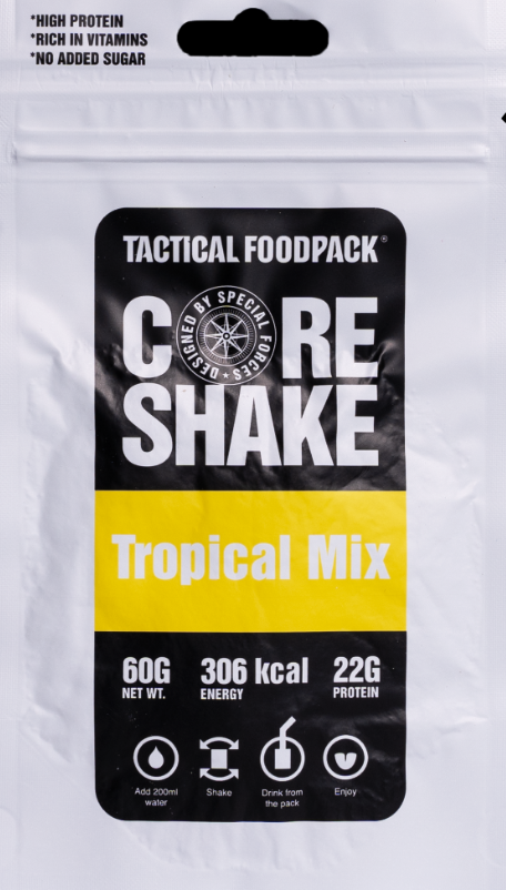 Core Shake Tropical Mix - Läsk - Nödranson - Matranson - Nöddryck - Nödtillförsel - Nödpaket/matpaket - Matranson - Överlevnadsranson - Överlevnadsmat - Näringsämnen/näring Energidryck -