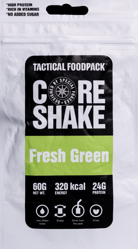 Core Shake Fresh Green - Läsk - Nödranson - Matranson - Nöddryck - Nödtillförsel - Nödpaket/matpaket - Matranson - Överlevnadsranson - Överlevnadsmat - Näringsämnen/Näring Energidryck -