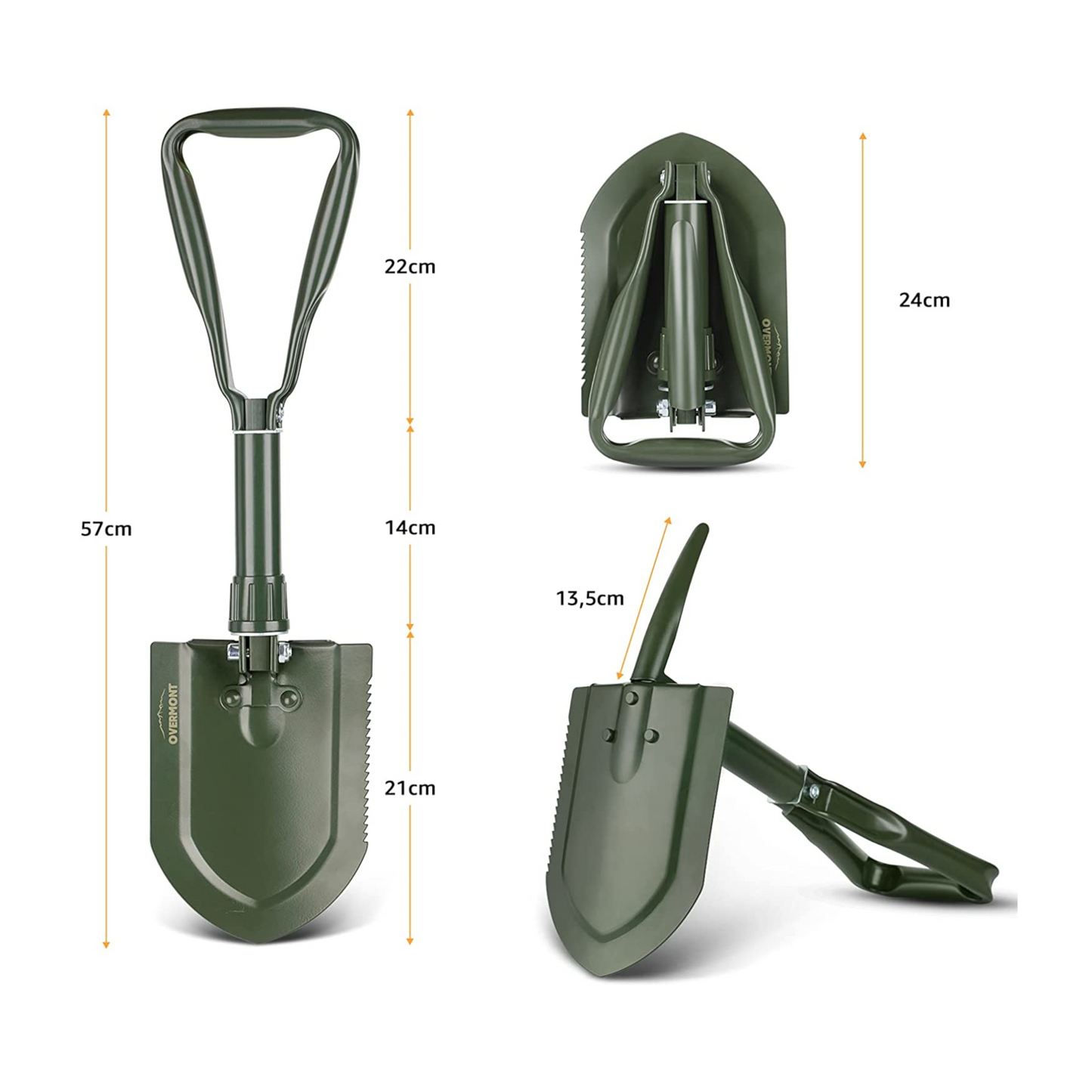 Bundeswehr hopfällbar spade med hacka - Bw spade spade hopfällbar