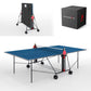 Premium bordtennisbordsturnering storlek blå med nät, hopfällbar 214.3010/L